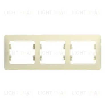 Рамка 3-ая Schneider Glossa для горизонтальной установки бежевый пластик GSL000203 GSL000203
