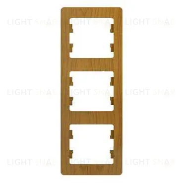 Рамка 3-ая Schneider Glossa для вертикальной установки дуб пластик GSL000507 GSL000507