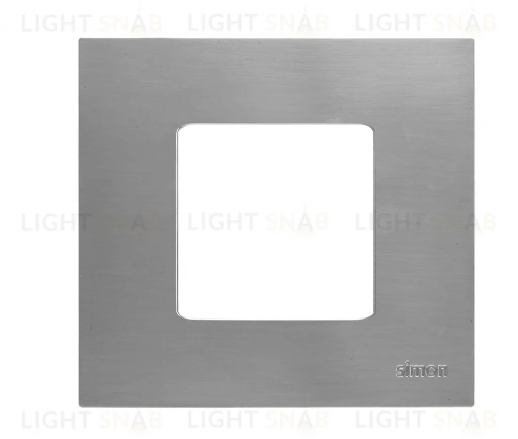 Рамка-декор 1 постовая Simon 27 Play нержавеющая сталь 2700617-042 2700617-042