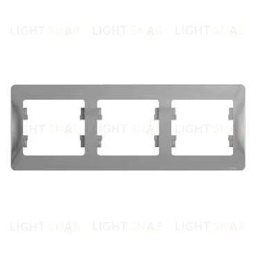 Рамка 3-ая Schneider Glossa для горизонтальной установки алюминий пластик GSL000303 GSL000303