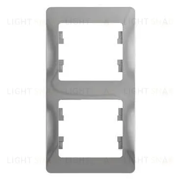 Рамка 2-ая Schneider Glossa для вертикальной установки алюминий пластик GSL000306 GSL000306