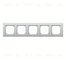Рамка пятерная Merten M-Plan алюминий MTN486560 MTN486560