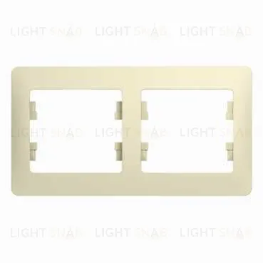 Рамка 2-ая Schneider Glossa для горизонтальной установки бежевый пластик GSL000202 GSL000202