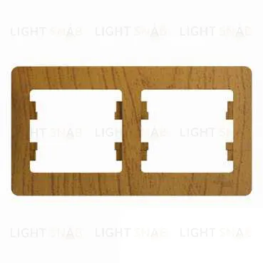 Рамка 2-ая Schneider Glossa для горизонтальной установки дуб пластик GSL000502 GSL000502