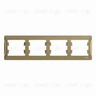 Рамка 4-ая Schneider Glossa для горизонтальной установки титан пластик GSL000404 GSL000404