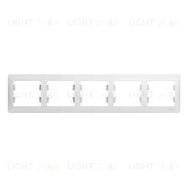 Рамка 5-ая Schneider Glossa для горизонтальной установки белый пластик GSL000105 GSL000105