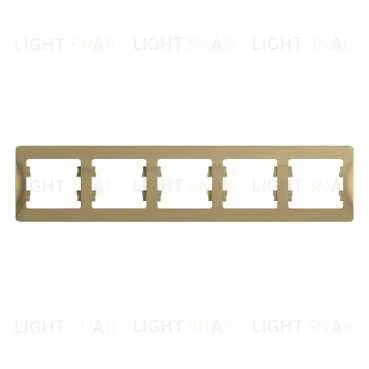 Рамка 5-ая Schneider Glossa для горизонтальной установки титан пластик GSL000405 GSL000405