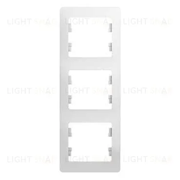 Рамка 3-ая Schneider Glossa для вертикальной установки белый пластик GSL000107 GSL000107