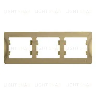 Рамка 3-ая Schneider Glossa для горизонтальной установки титан пластик GSL000403 GSL000403