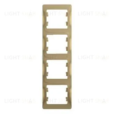 Рамка 4-ая Schneider Glossa для вертикальной установки титан пластик GSL000408 GSL000408