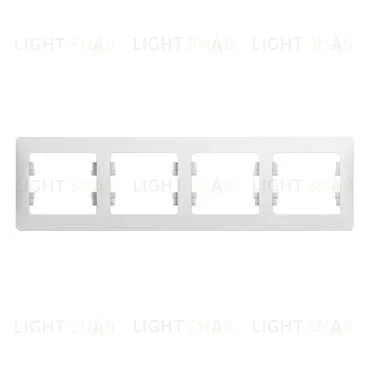 Рамка 4-ая Schneider Glossa для горизонтальной установки белый пластик GSL000104 GSL000104