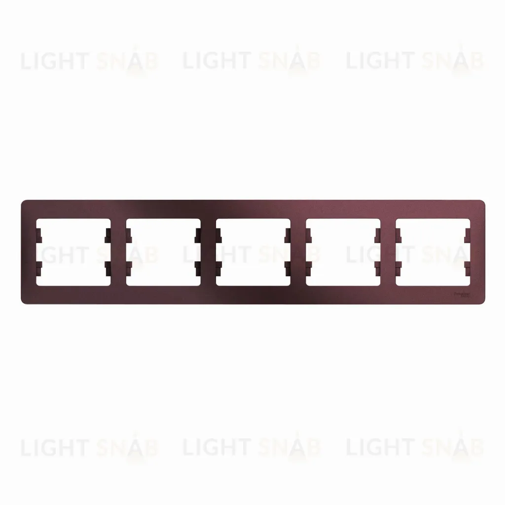 Рамка пятерная Schneider Glossa баклажановый GSL001105 GSL001105