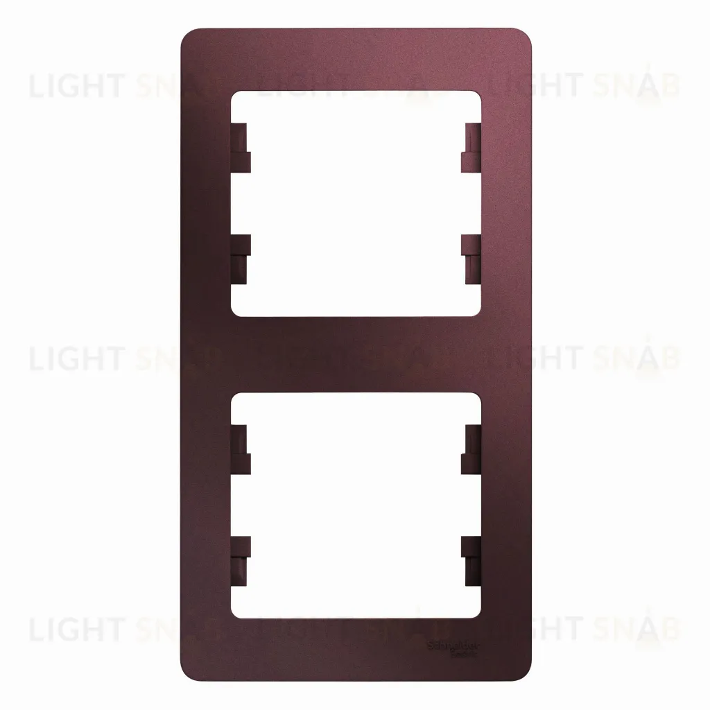 Рамка двойная вертикальная Schneider Glossa баклажановый GSL001106 GSL001106