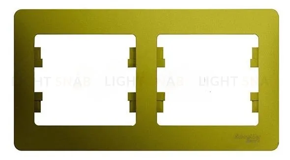 Рамка двойная Schneider Glossa фисташковый GSL001002 GSL001002