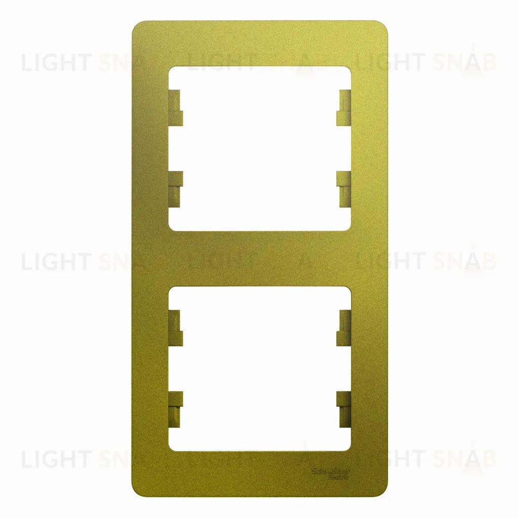 Рамка двойная вертикальная Schneider Glossa фисташковый GSL001006 GSL001006