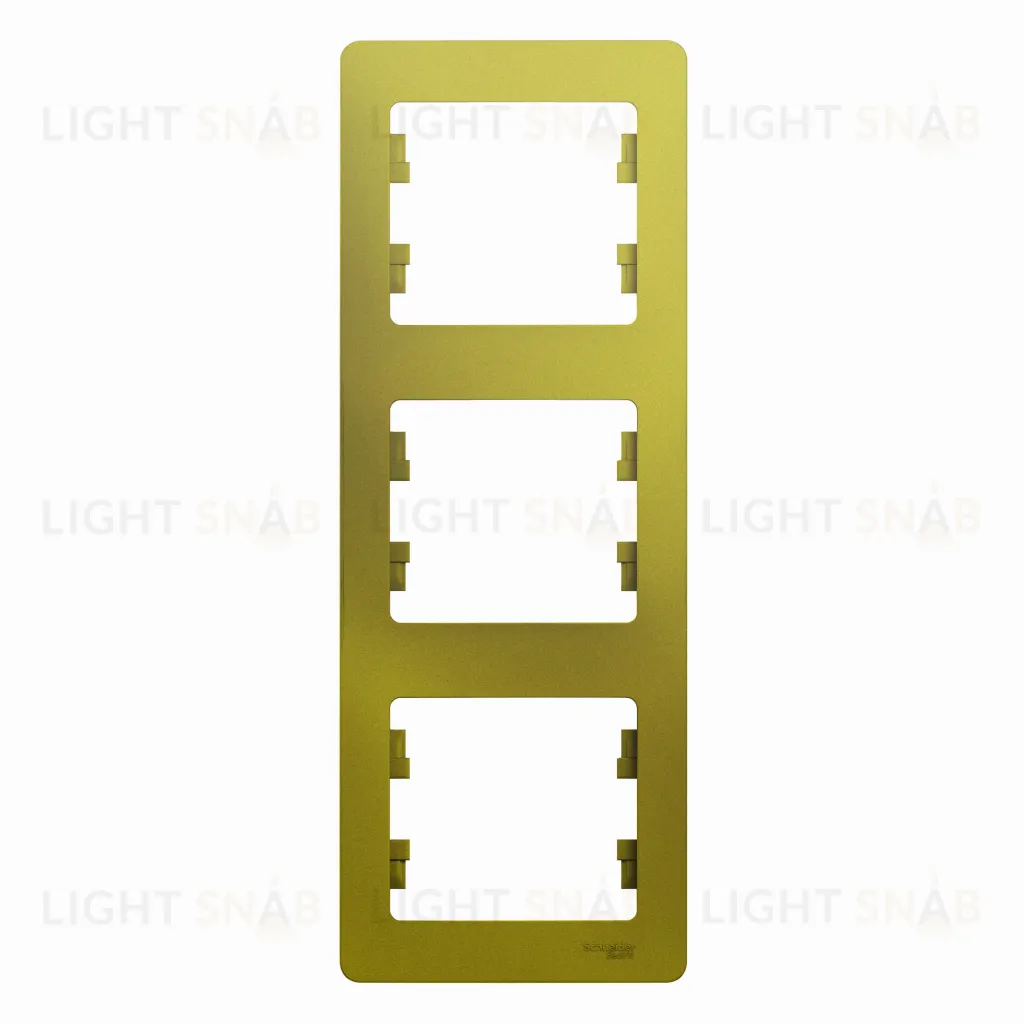 Рамка тройная вертикальная Schneider Glossa фисташковый GSL001007 GSL001007