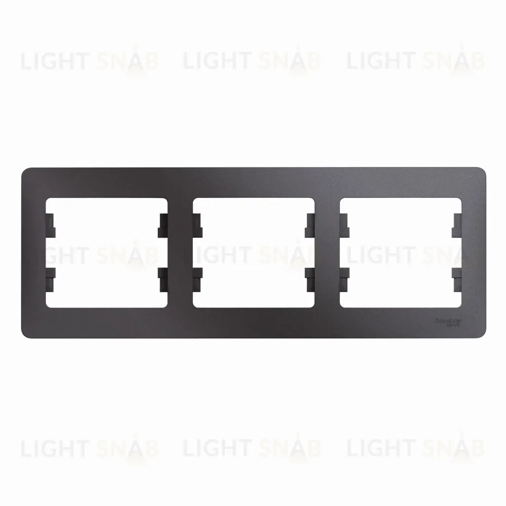 Рамка тройная Schneider Glossa графит GSL001303 GSL001303