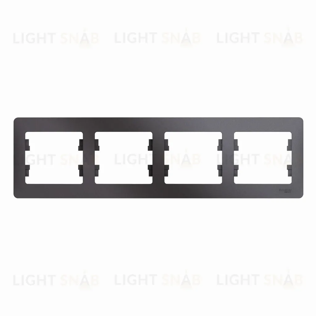 Рамка четверная Schneider Glossa графит GSL001304 GSL001304
