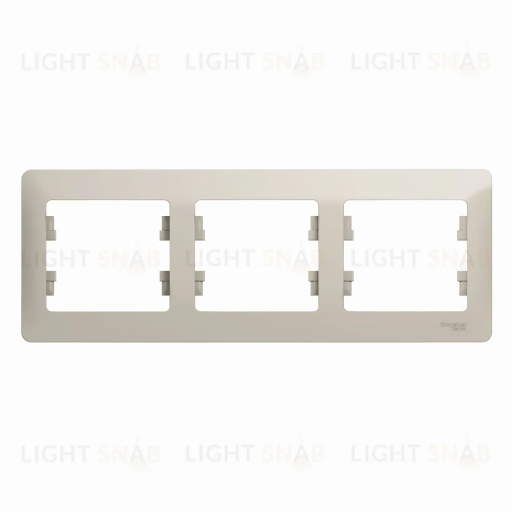 Рамка тройная Schneider Glossa молочный GSL000903 GSL000903