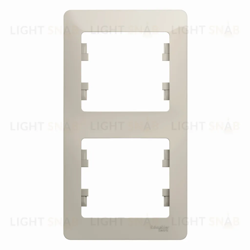 Рамка двойная вертикальная Schneider Glossa молочный GSL000906 GSL000906