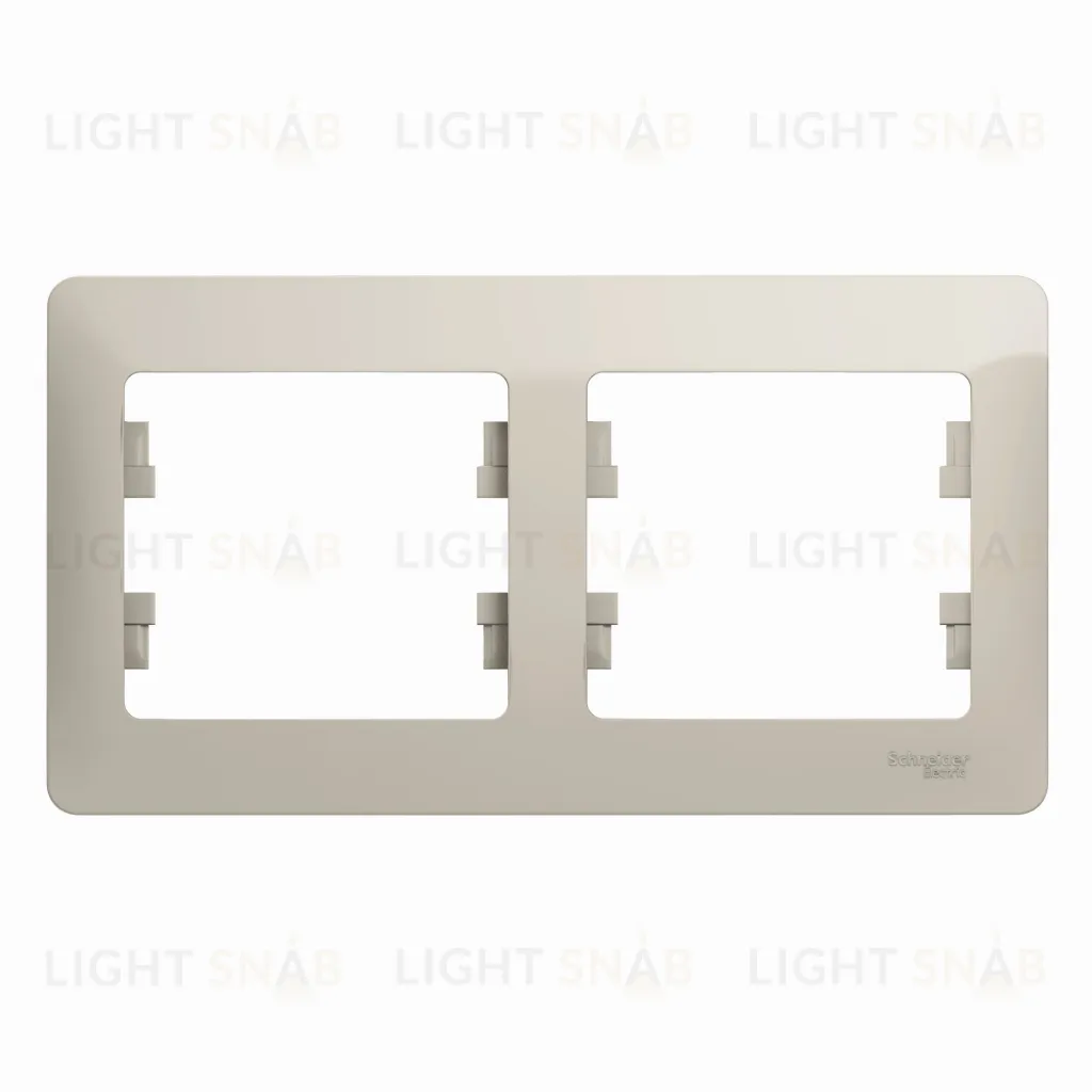 Рамка двойная Schneider Glossa молочный GSL000902 GSL000902