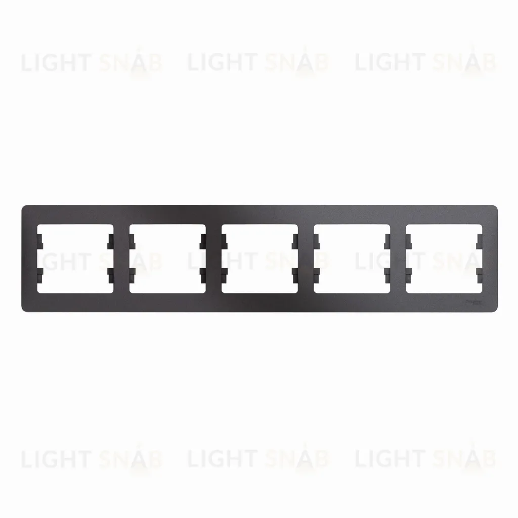 Рамка пятерная Schneider Glossa графит GSL001305 GSL001305