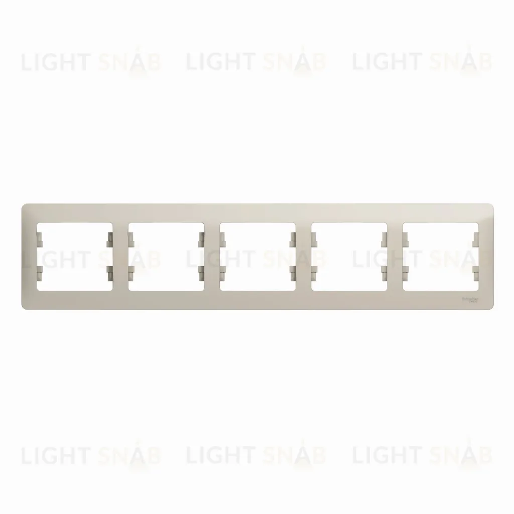 Рамка пятерная Schneider Glossa молочный GSL000905 GSL000905