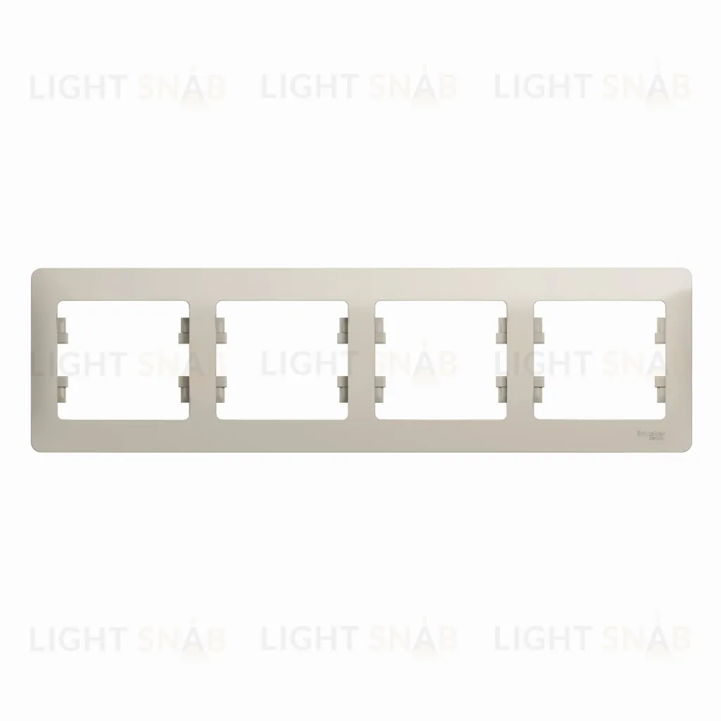 Рамка четверная Schneider Glossa молочный GSL000904 GSL000904