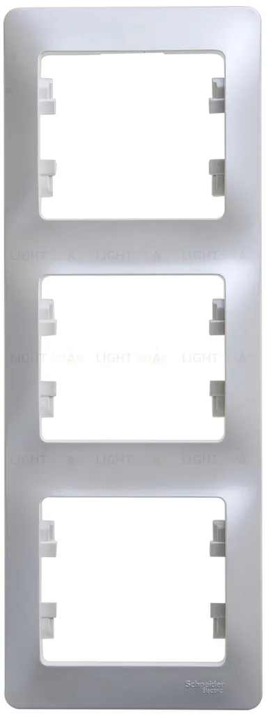 Рамка тройная вертикальная Schneider Glossa перламутр GSL000607 GSL000607