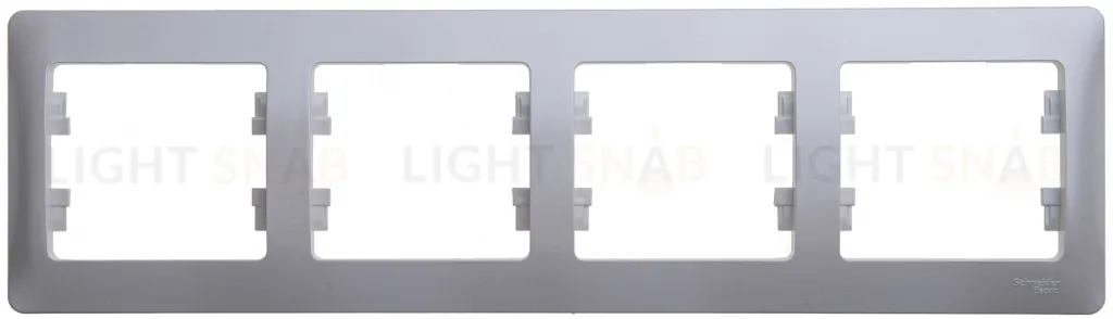 Рамка четверная Schneider Glossa перламутр GSL000604 GSL000604