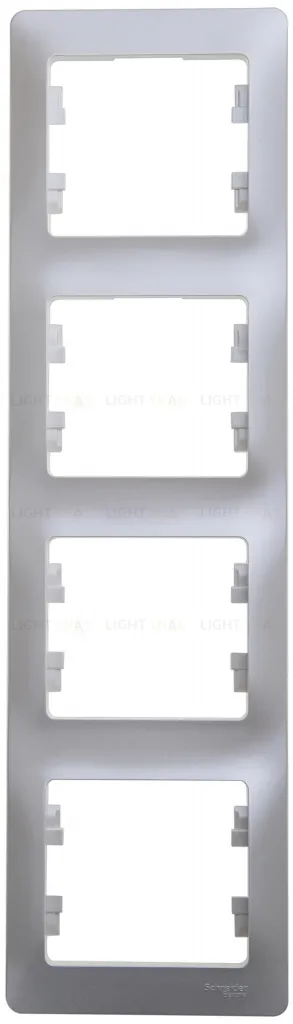 Рамка четверная вертикальная Schneider Glossa перламутр GSL000608 GSL000608