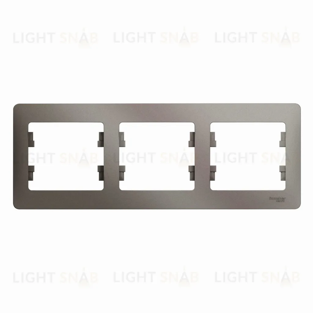 Рамка тройная Schneider Glossa платина GSL001203 GSL001203