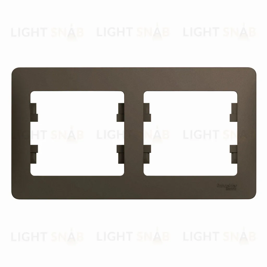 Рамка двойная Schneider Glossa шоколад GSL000802 GSL000802