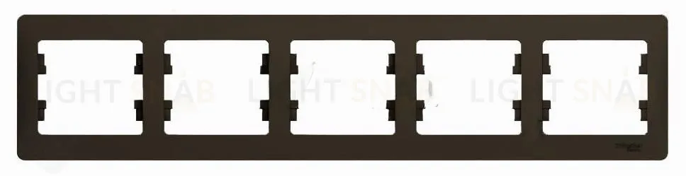 Рамка пятерная Schneider Glossa шоколад GSL000805 GSL000805