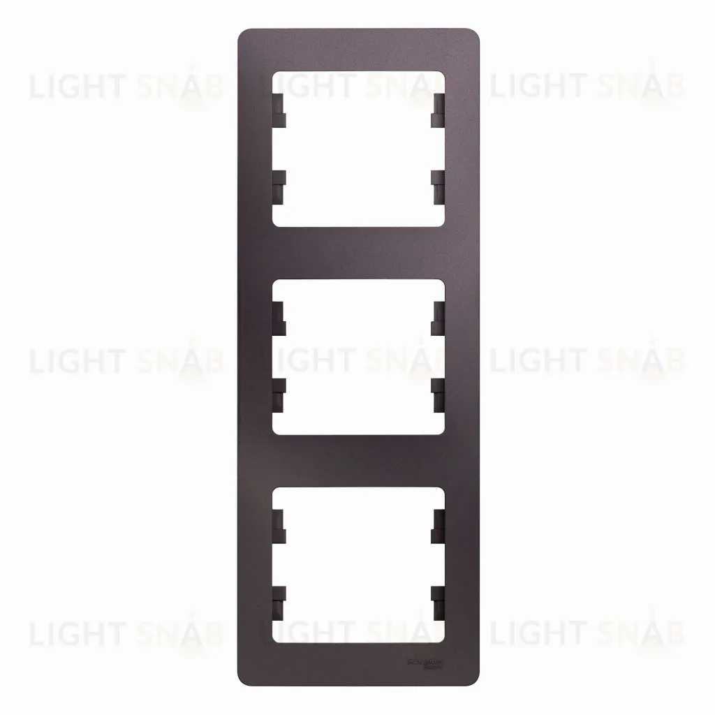 Рамка тройная вертикальная Schneider Glossa сиреневый туман GSL001407 GSL001407