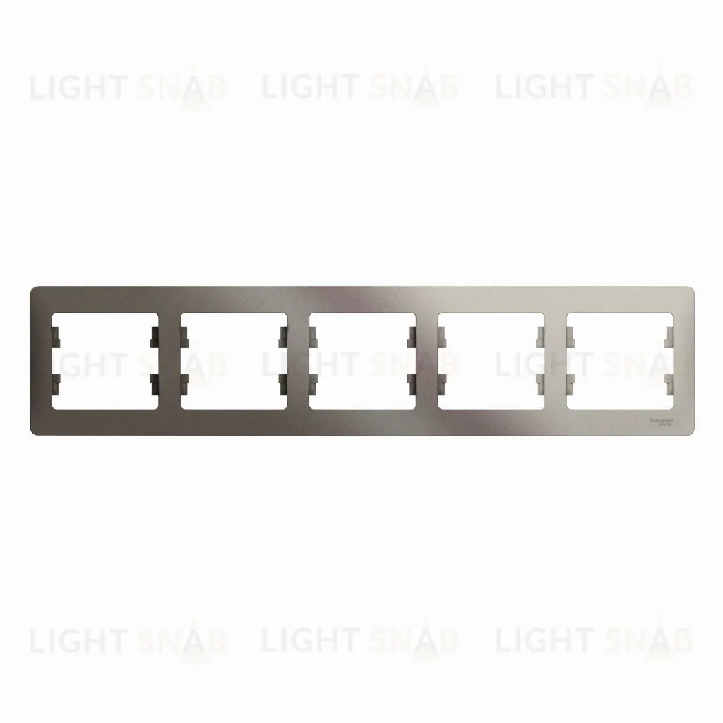 Рамка пятерная Schneider Glossa платина GSL001205 GSL001205