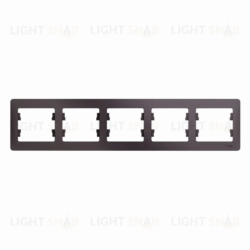 Рамка пятерная Schneider Glossa сиреневый туман GSL001405 GSL001405