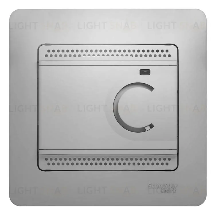 Терморегулятор электронный Schneider Electric Glossa с датчиком, 10A, алюминий GSL000338 GSL000338