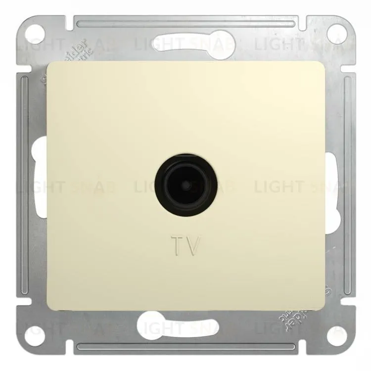 Розетка телевизионная проходная Schneider Electric Glossa бежевый GSL000292 GSL000292