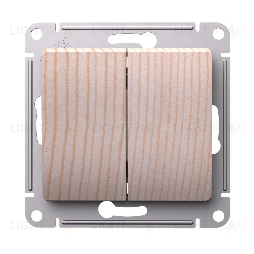 Выключатель двухклавишный Schneider Electric Glossa сосна GSL001551 GSL001551