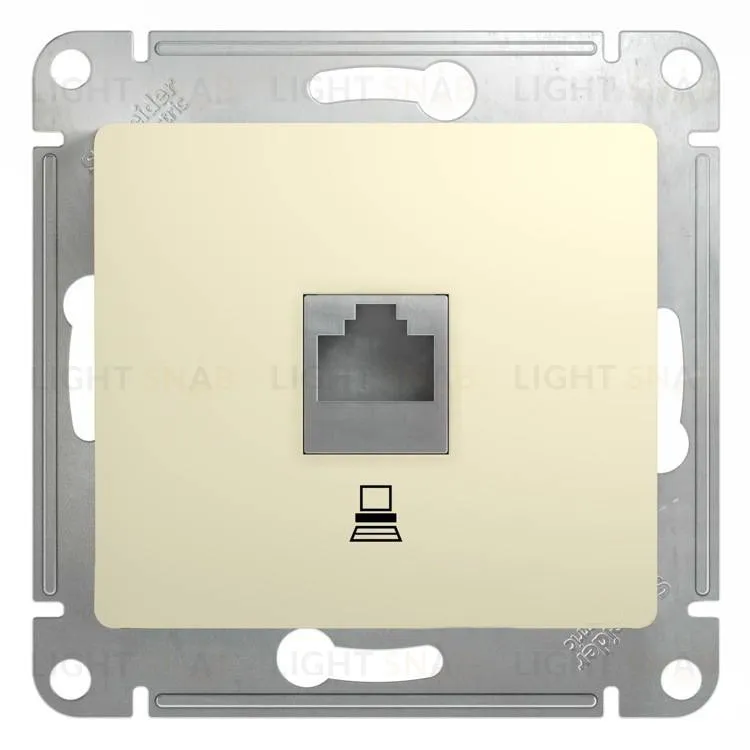 Розетка компьютерная Schneider Electric Glossa RJ45 5-й кат. бежевый GSL000281K GSL000281K