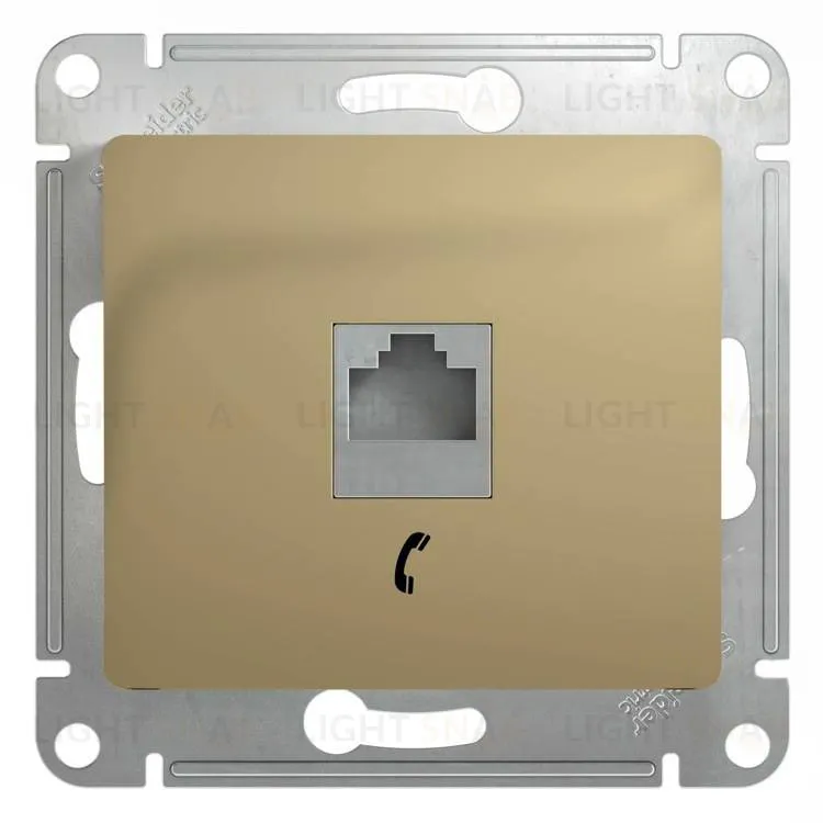 Розетка телефонная Schneider Electric Glossa RJ11 титан GSL000481T GSL000481T