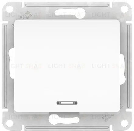 Выключатель одноклавишный с подсветкой Schneider Electric Glossa быстрозажим. клем., белый GSL000113S GSL000113S