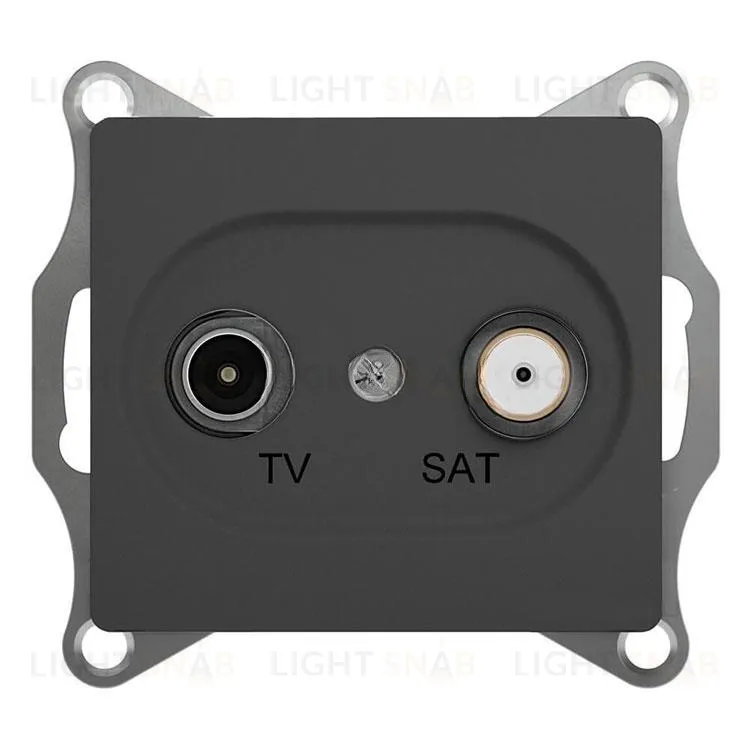 Розетка телевизионная и спутниковая Schneider Electric Glossa антрацит GSL000797 GSL000797