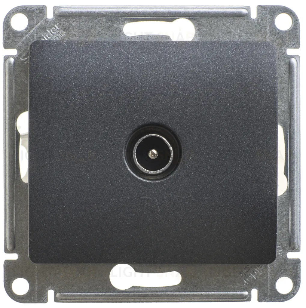 Розетка телевизионная проходная Schneider Electric Glossa антрацит GSL000792 GSL000792