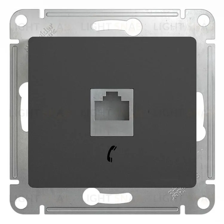 Розетка телефонная Schneider Electric Glossa RJ11 антрацит GSL000781T GSL000781T