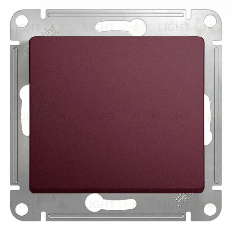 Переключатель одноклавишный Schneider Electric Glossa (вкл/выкл из 2-мест) баклажановый GSL001161 GSL001161