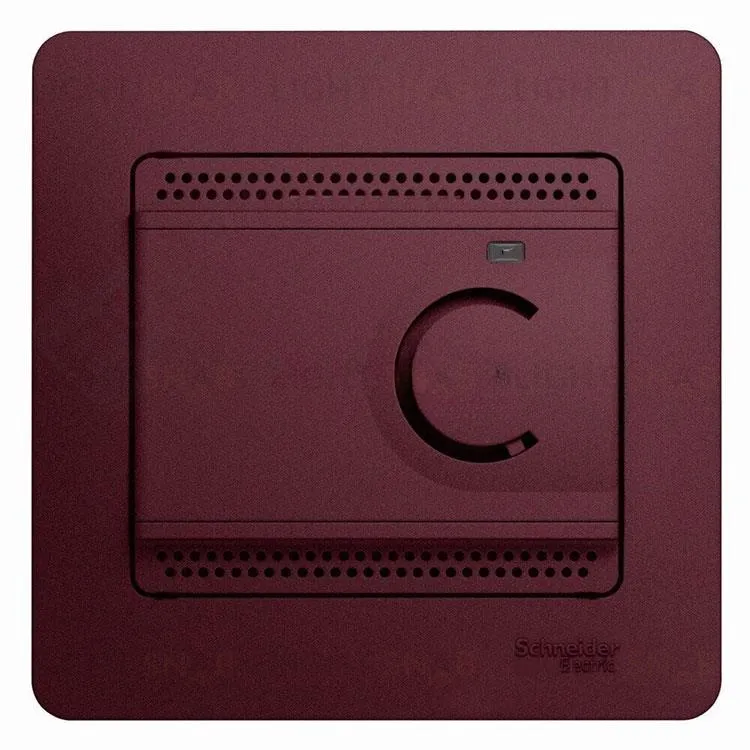 Терморегулятор электронный Schneider Electric Glossa с датчиком, 10A, баклажановый GSL001138 GSL001138