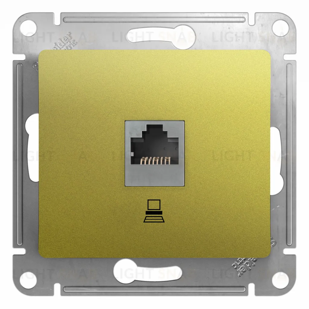 Розетка компьютерная Schneider Electric Glossa RJ45 5-й кат., фисташковый GSL001081K GSL001081K