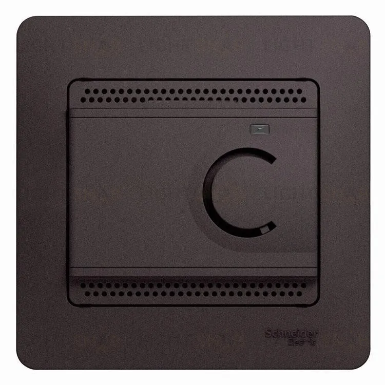 Терморегулятор электронный Schneider Electric Glossa с датчиком, 10A, графит GSL001338 GSL001338
